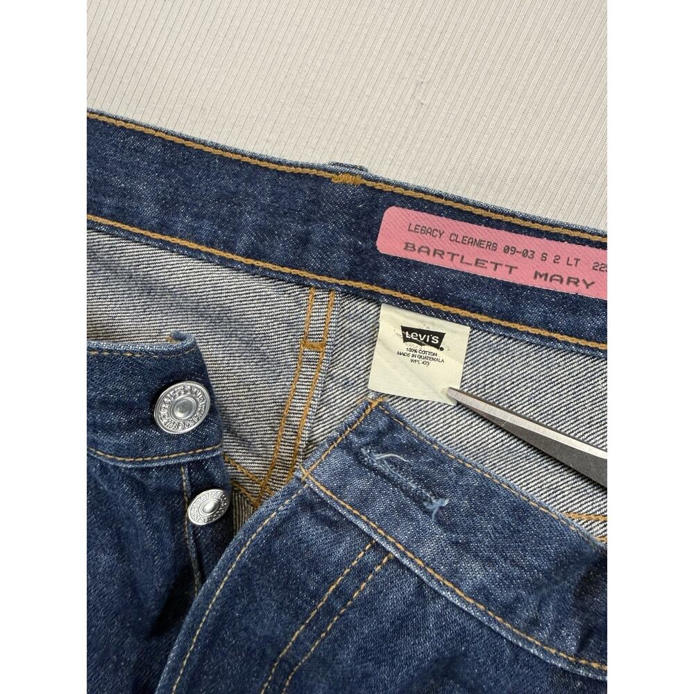 Vintage Levis 501 Jeans 46x32 Button Fly Straight Leg Classic Blue Denim - Picture 2 of 10